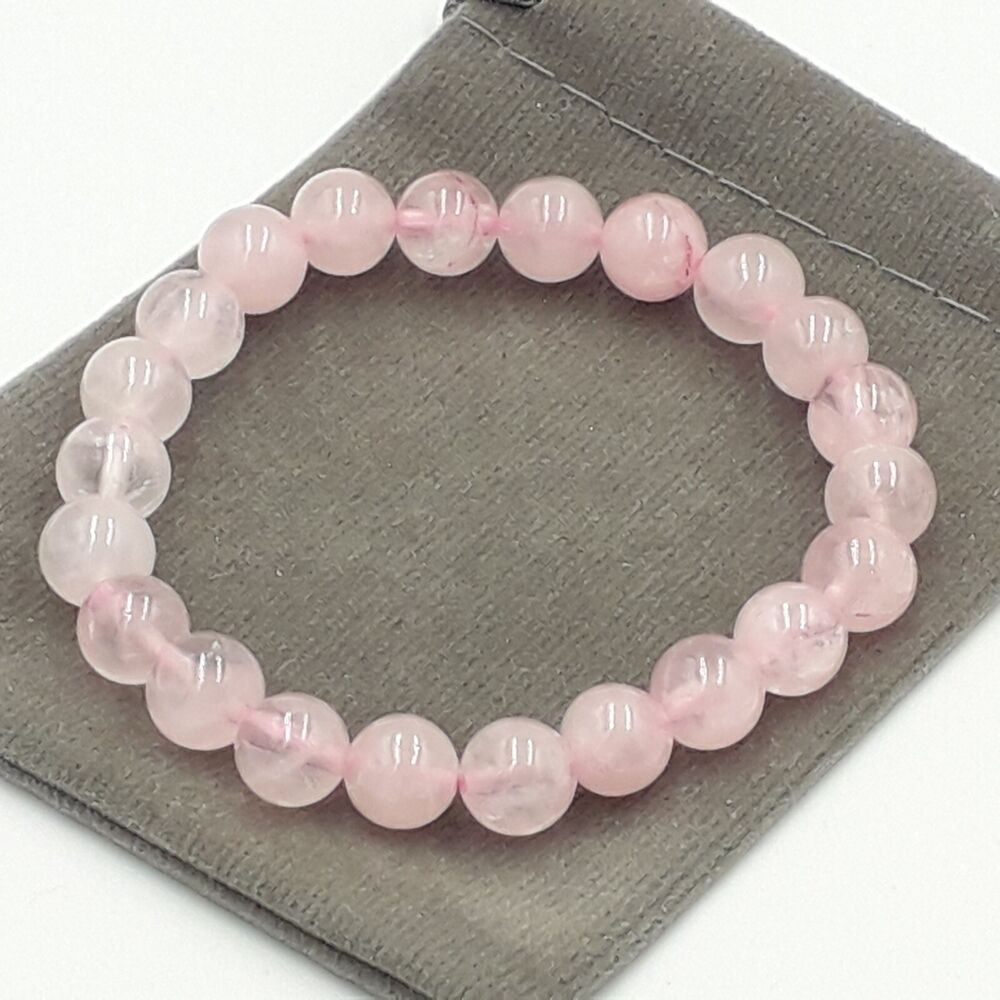 Rose Quartz Crystal Chakra Gemstone Stretch Bracelet